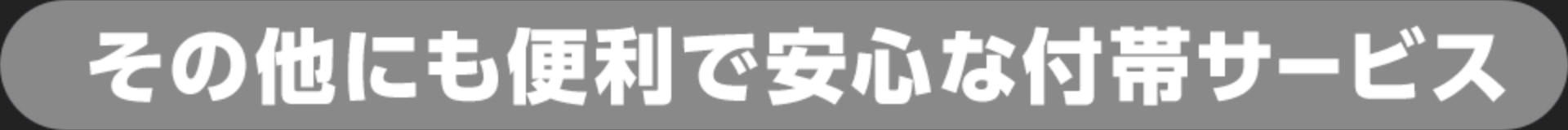 その他にも便利で安心な付帯サービス